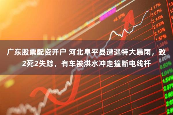 广东股票配资开户 河北阜平县遭遇特大暴雨，致2死2失踪，有车被洪水冲走撞断电线杆