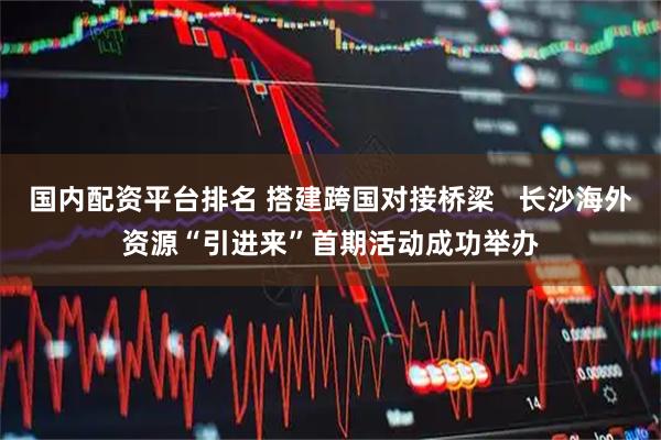 国内配资平台排名 搭建跨国对接桥梁   长沙海外资源“引进来”首期活动成功举办