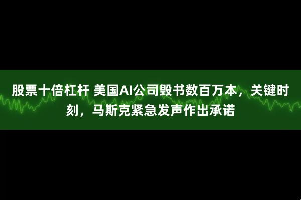 股票十倍杠杆 美国AI公司毁书数百万本，关键时刻，马斯克紧急发声作出承诺